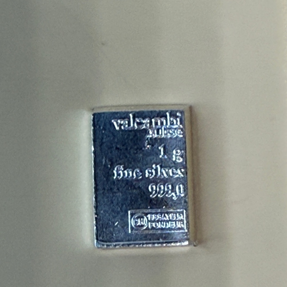 Valcambi Suisse 1g 999 Fine Silver Bar
